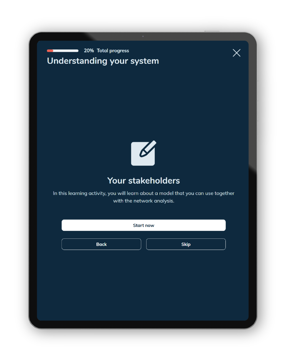 Learning Program Activity Tablet