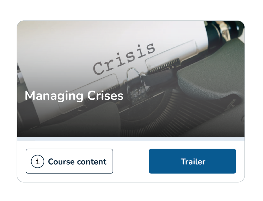 Managing Crisis